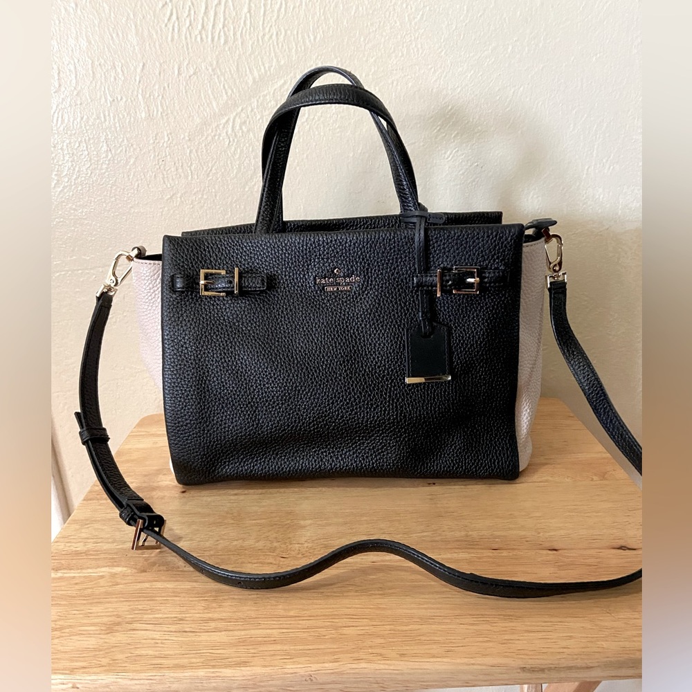 Kate Spade pebble color block leather handbag